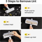 Pet Hair Removal Tool and Lint Roller Value Set, Sticky Lint Remover