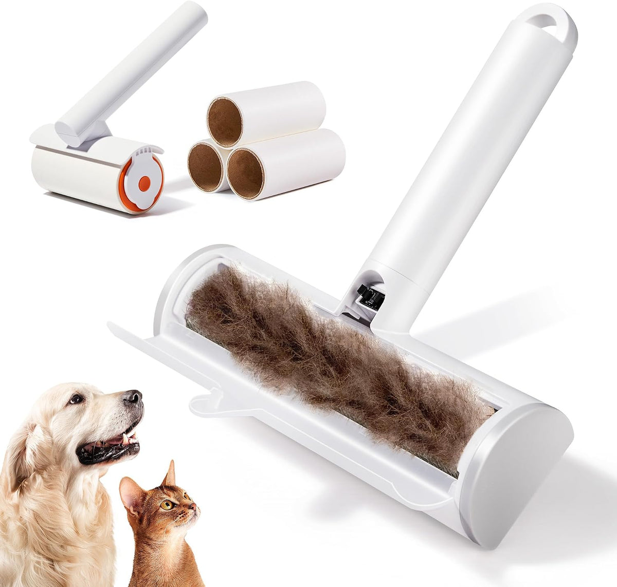 Pet Hair Removal Tool and Lint Roller Value Set, Sticky Lint Remover